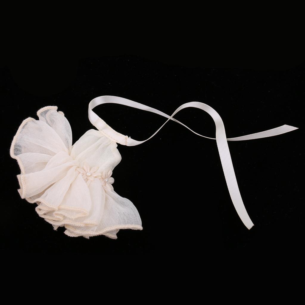 Halter Tiered Dress Skirt for Middie Blythe Doll beige