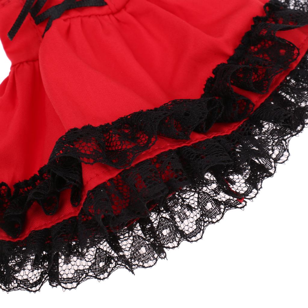 1/6 Scale Party Ball Dress Skrit Stockings for Blythe Azone Licca Doll Red