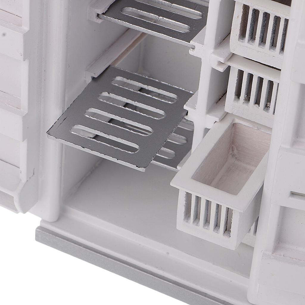 1/12 Scale Dollhouse Miniature Kitchen Fridge Refrigerator Furniture Model
