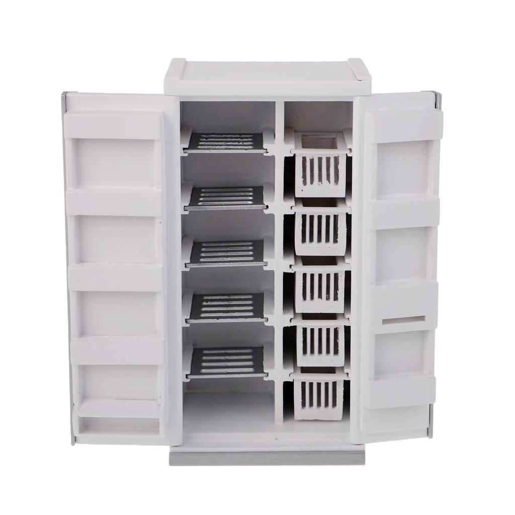 1/12 Scale Dollhouse Miniature Kitchen Fridge Refrigerator Furniture Model