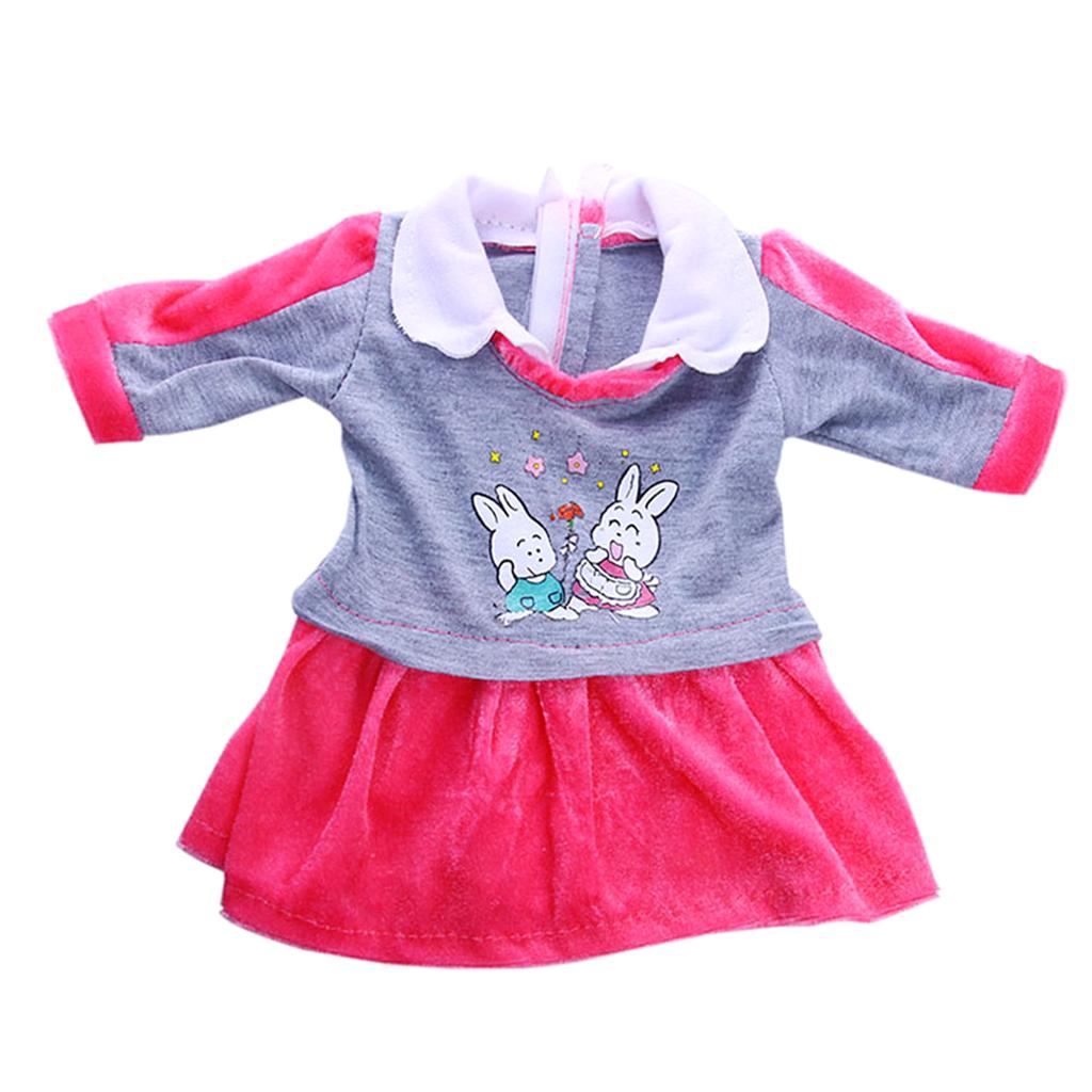 Plush Dress Doll Clothing Clothes Suit for18'' Girl Doll Dress Up