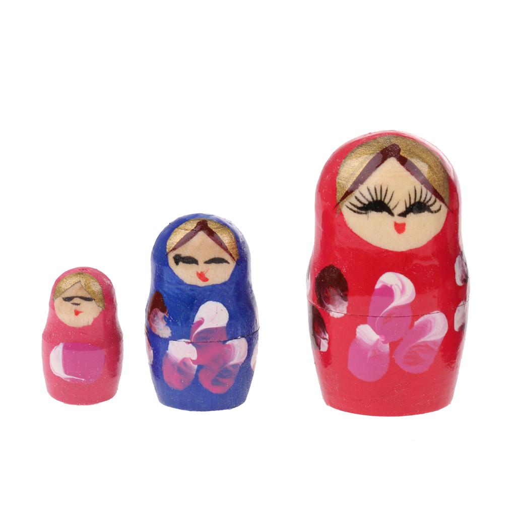 7 Pieces Hand Painted Russian Nesting Doll Babushka Matryoshka Doll Flowers