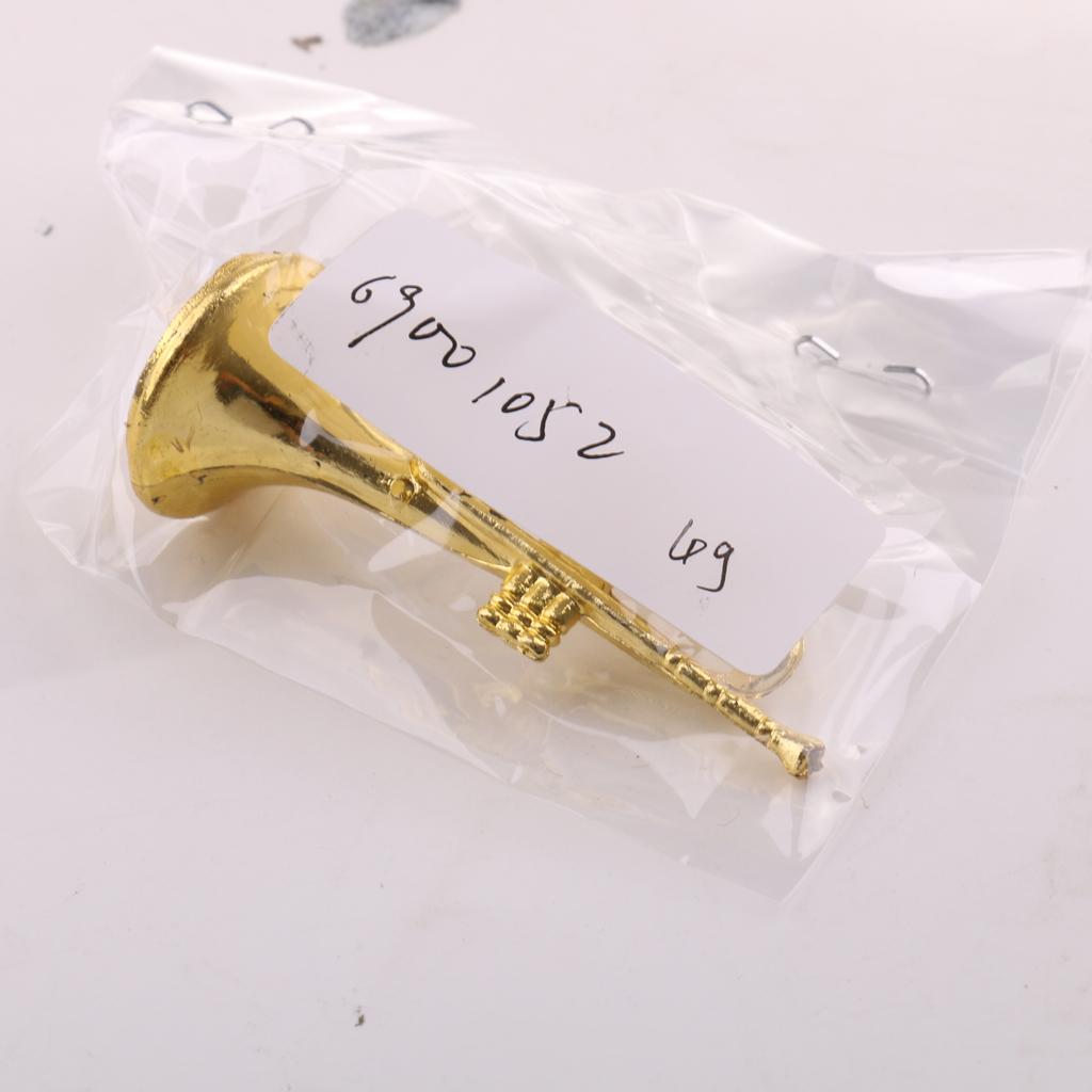 1/12 Dollhouse Miniature Plastic Bend Brass Musical Instrument Decor #3