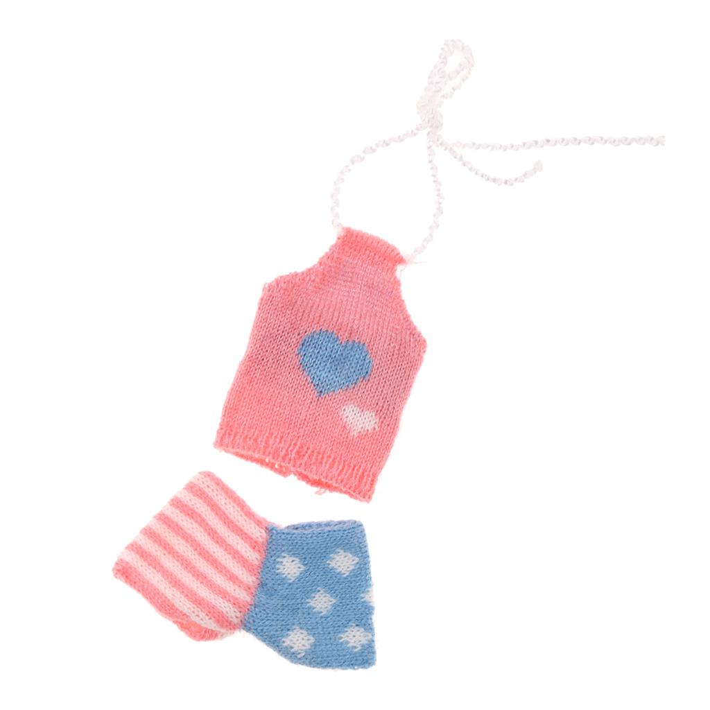 1/6 Kurhn Doll Knitted Vest and Shorts Suit 28-30cm Doll Dress Up Clothes