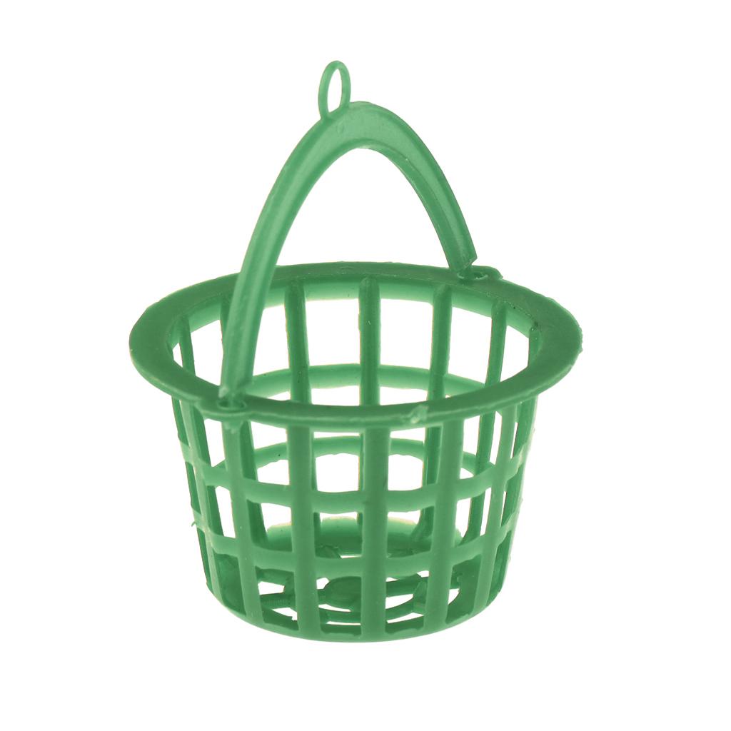 1/12 Dollhouse Miniature Accessories Plastic Mesh Basket Rooms Items Green