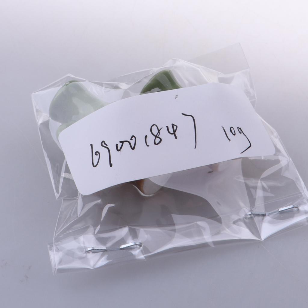 2 Pieces Green Glaze Vase for 1/12 Dollhouse Miniature Accessory Decoration