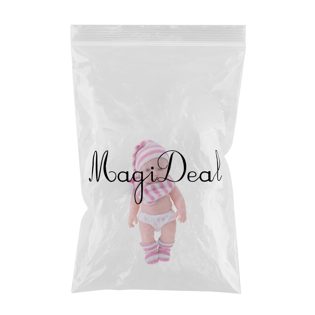 30cm Vinyl Newborn Baby Doll Kids Sleeping Toy Practice Parenting Toy Pink