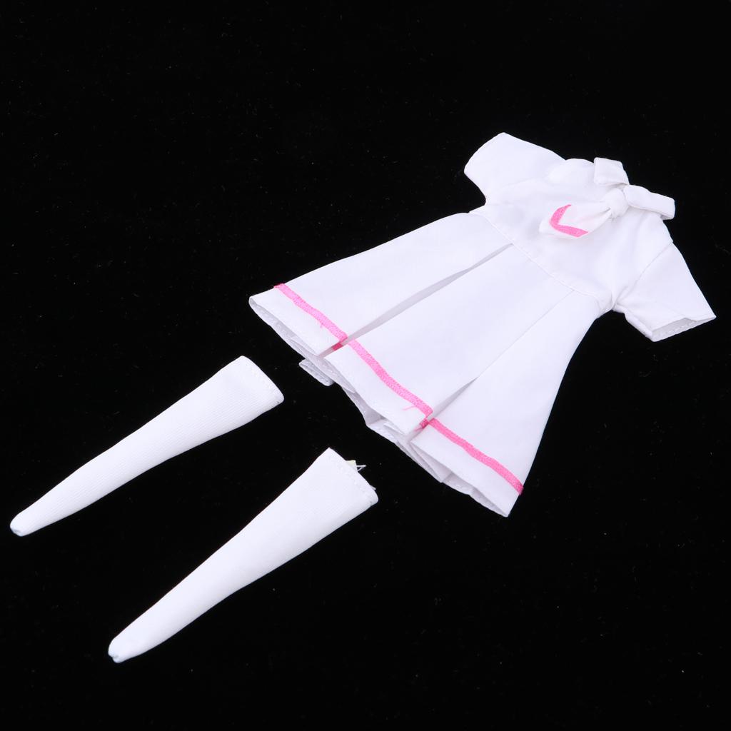 1/6 Scale Schoolgirl Dress Socks Outfit for 12'' Neo Blythe Azone Licca Doll