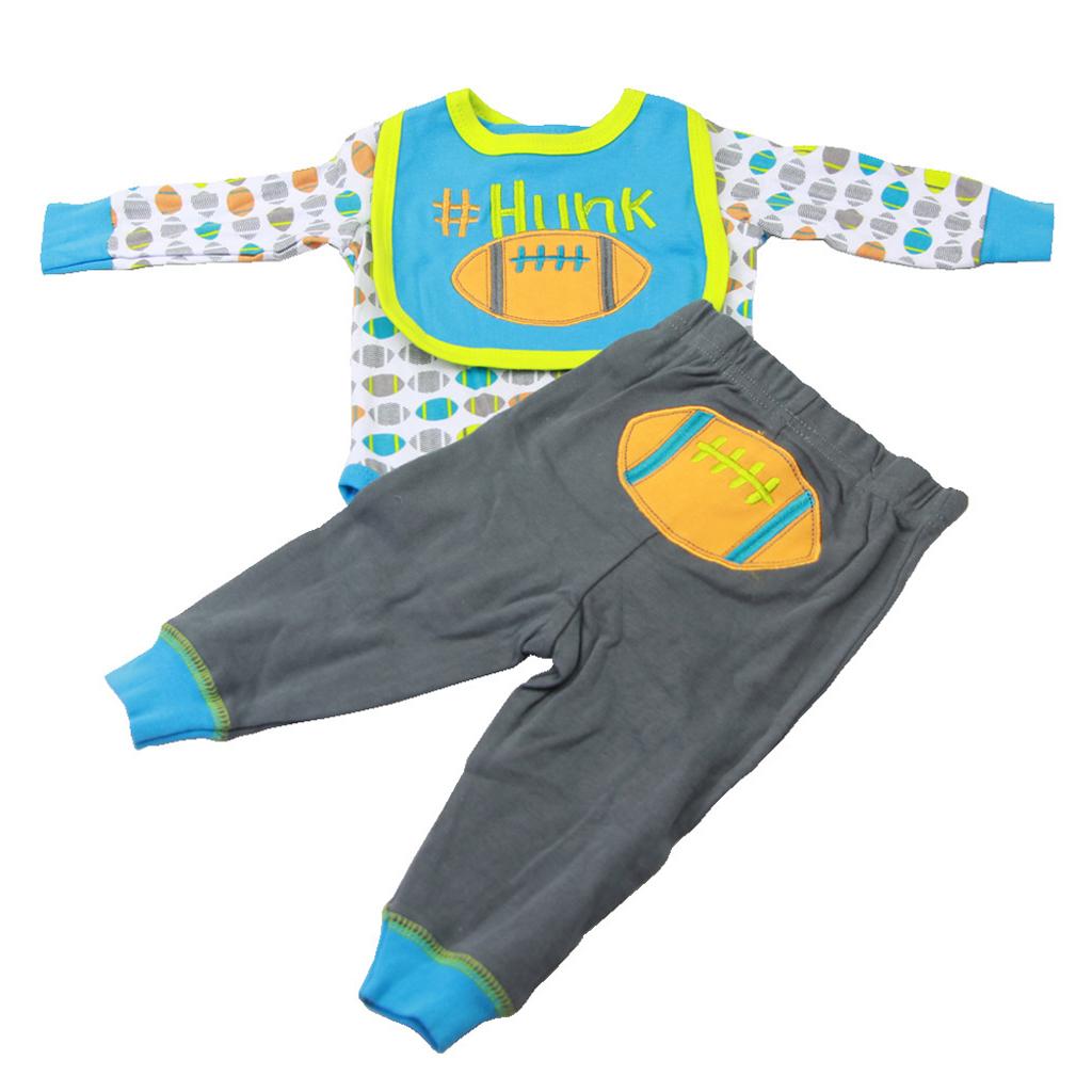 Rompers Pants Socks Bib Suit for 22''-23'' Reborn Baby Boy Doll Clothes