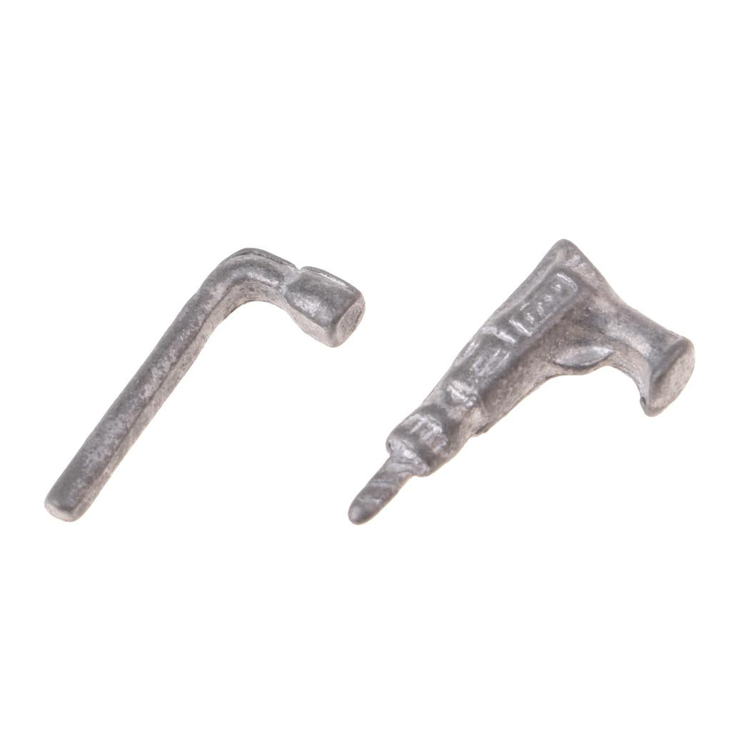 1:12 Miniature Metal Repairing Tools Kit Dollhouse Garage Accessories