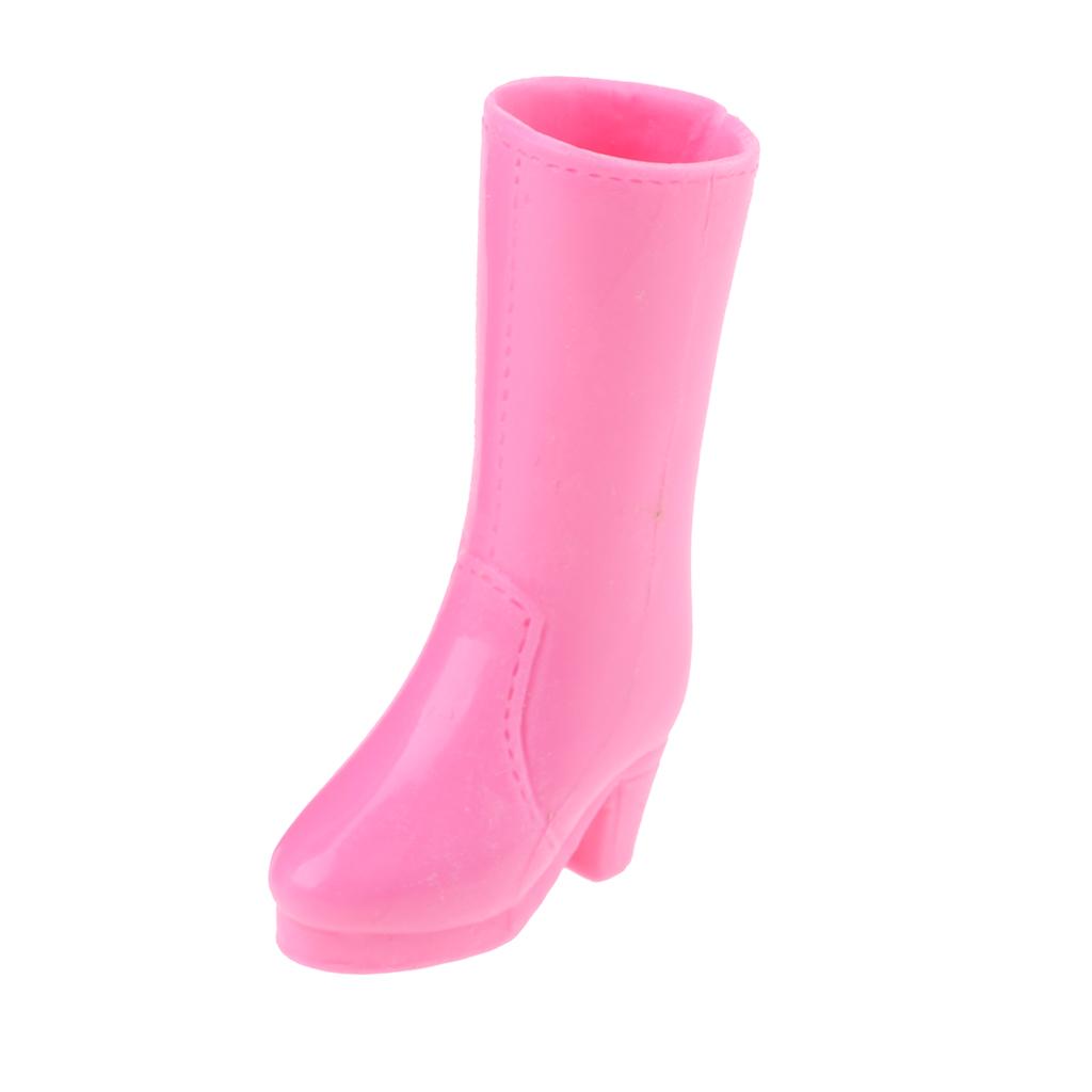 Plastic Boots Shoes for 12inch Blythe 1/6 Licca Doll Clothing Accessory Pink