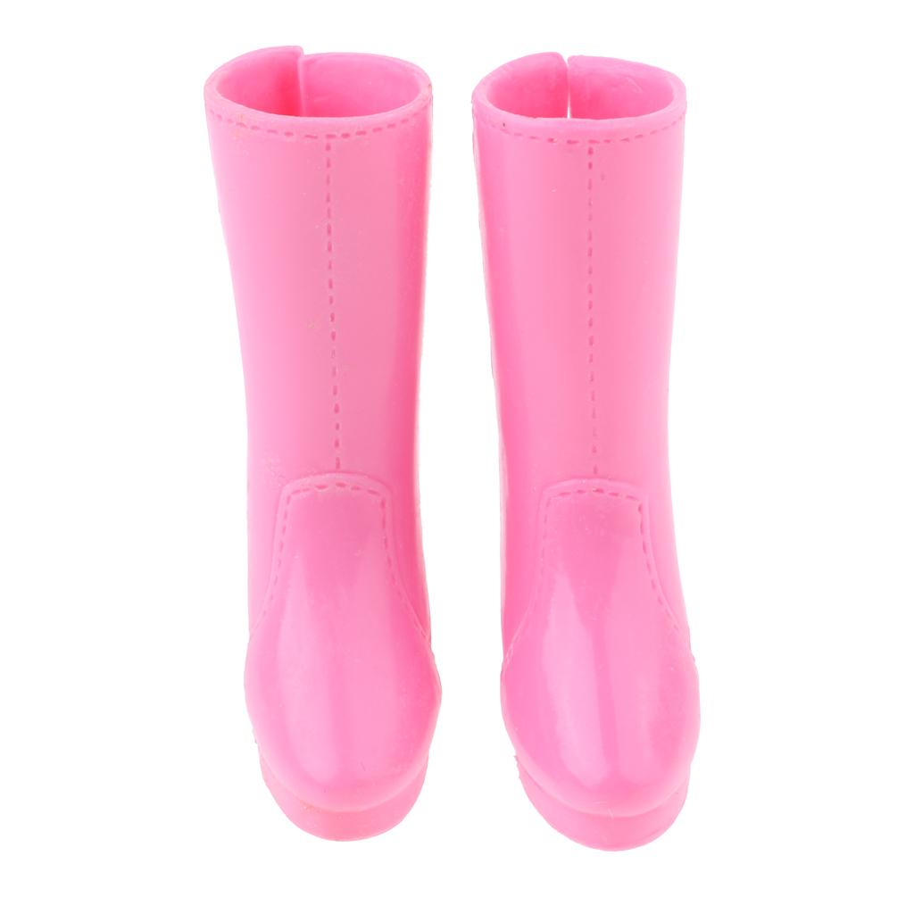 Plastic Boots Shoes for 12inch Blythe 1/6 Licca Doll Clothing Accessory Pink