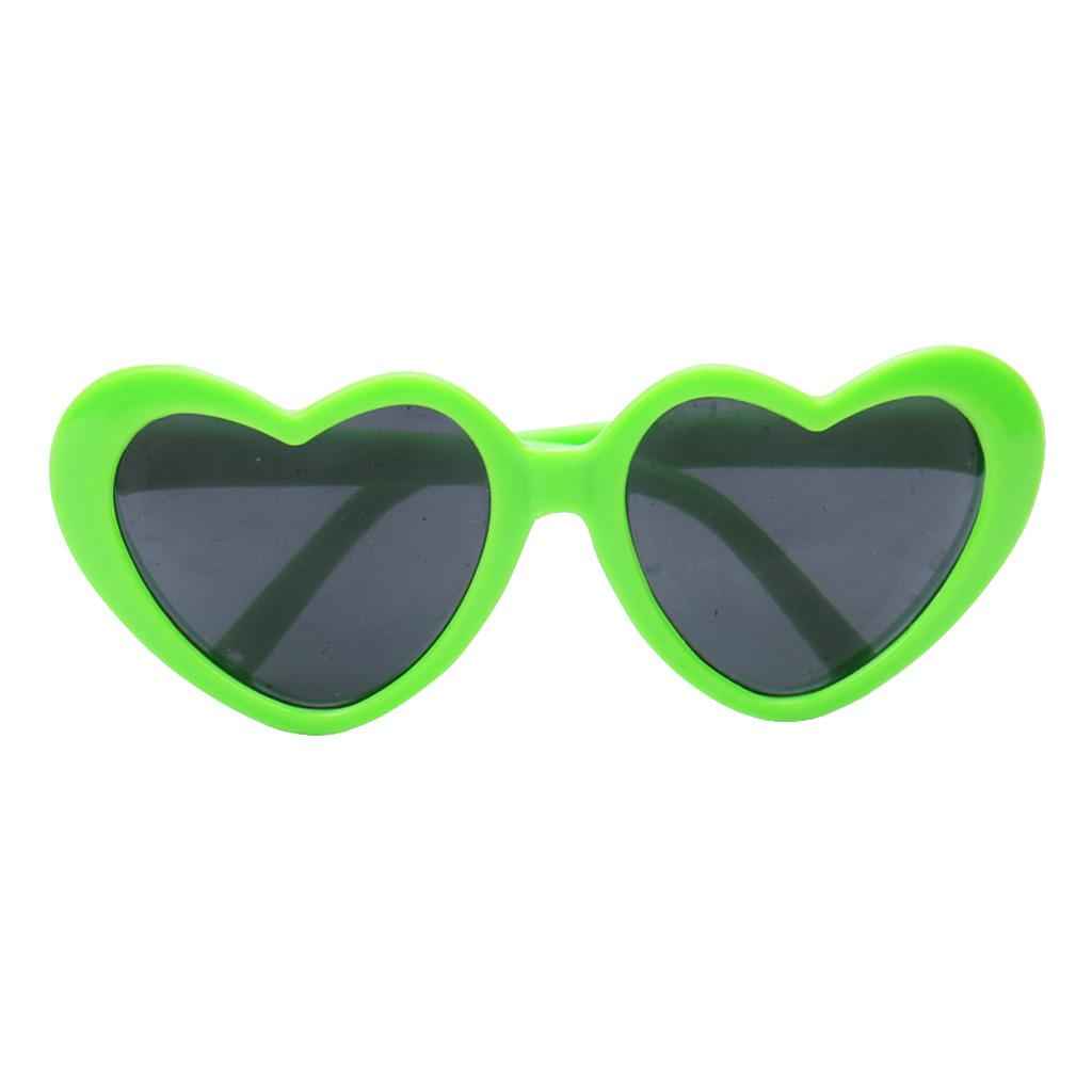 Pair of Eyewear Heart Frames  Glasses for 18inch American Doll Green