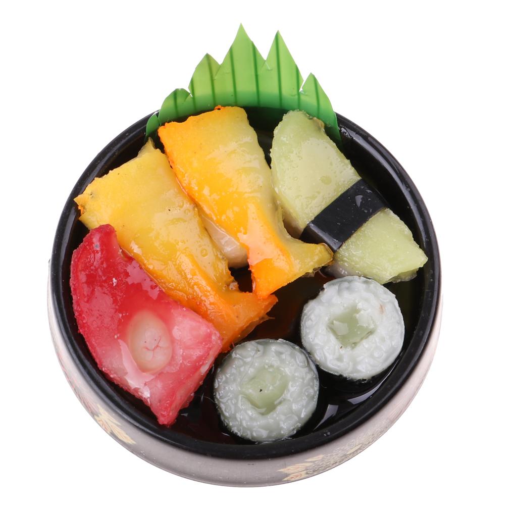 1/6 1/12 Dollhouse Miniatures Vivid Japanese Food Sushi - Round Plate A