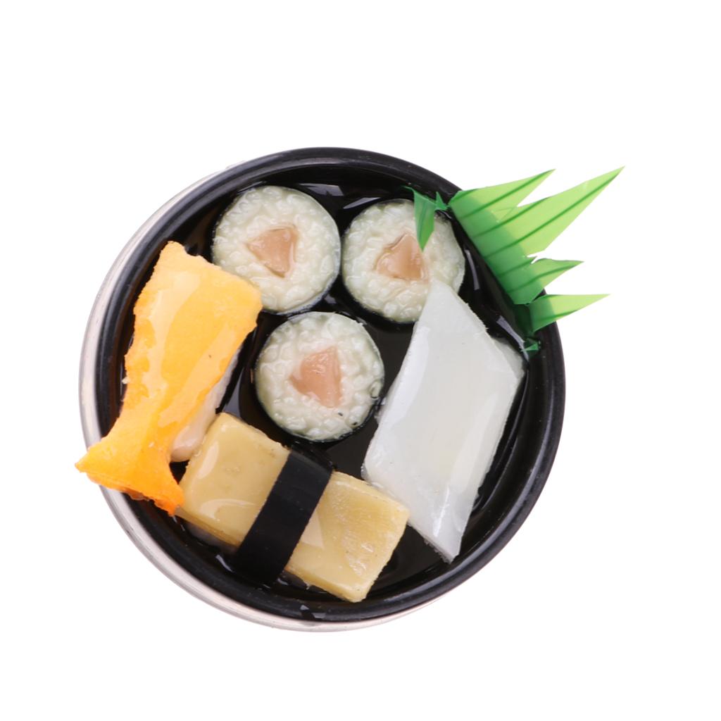 1/6 1/12 Dollhouse Miniatures Vivid Japanese Food Sushi - Round Plate B