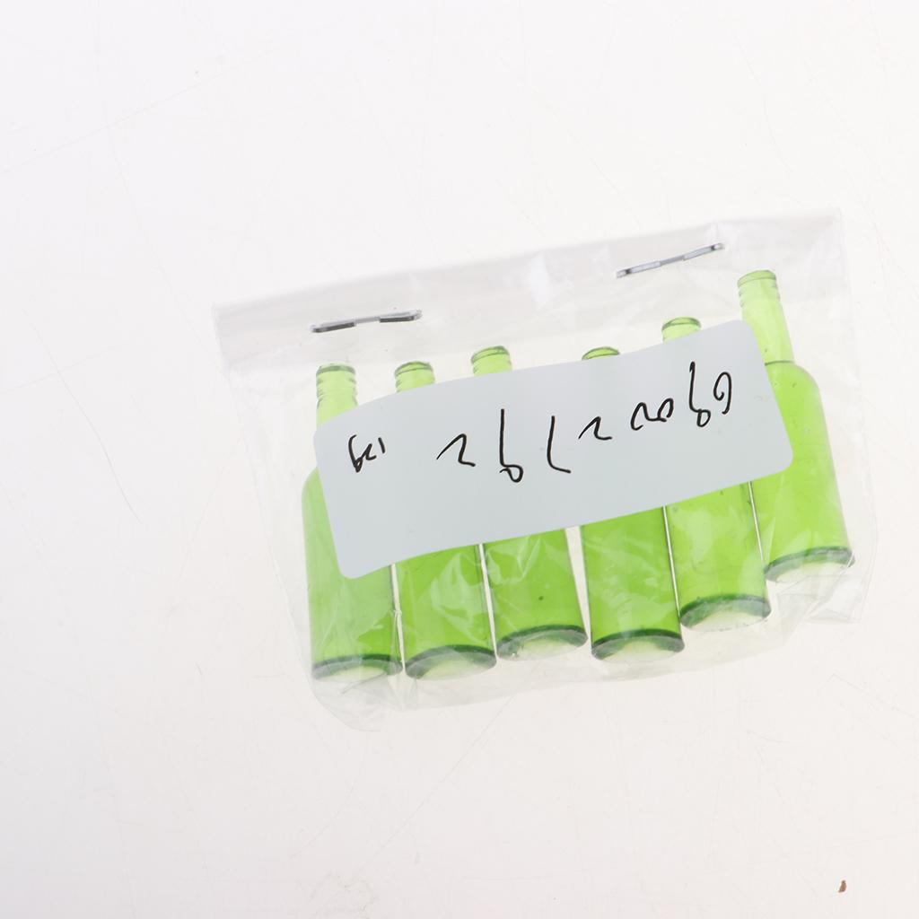 Kitchen Mini Drink Wine Juice Bottles for 1:12 Scale Dollhouse Green