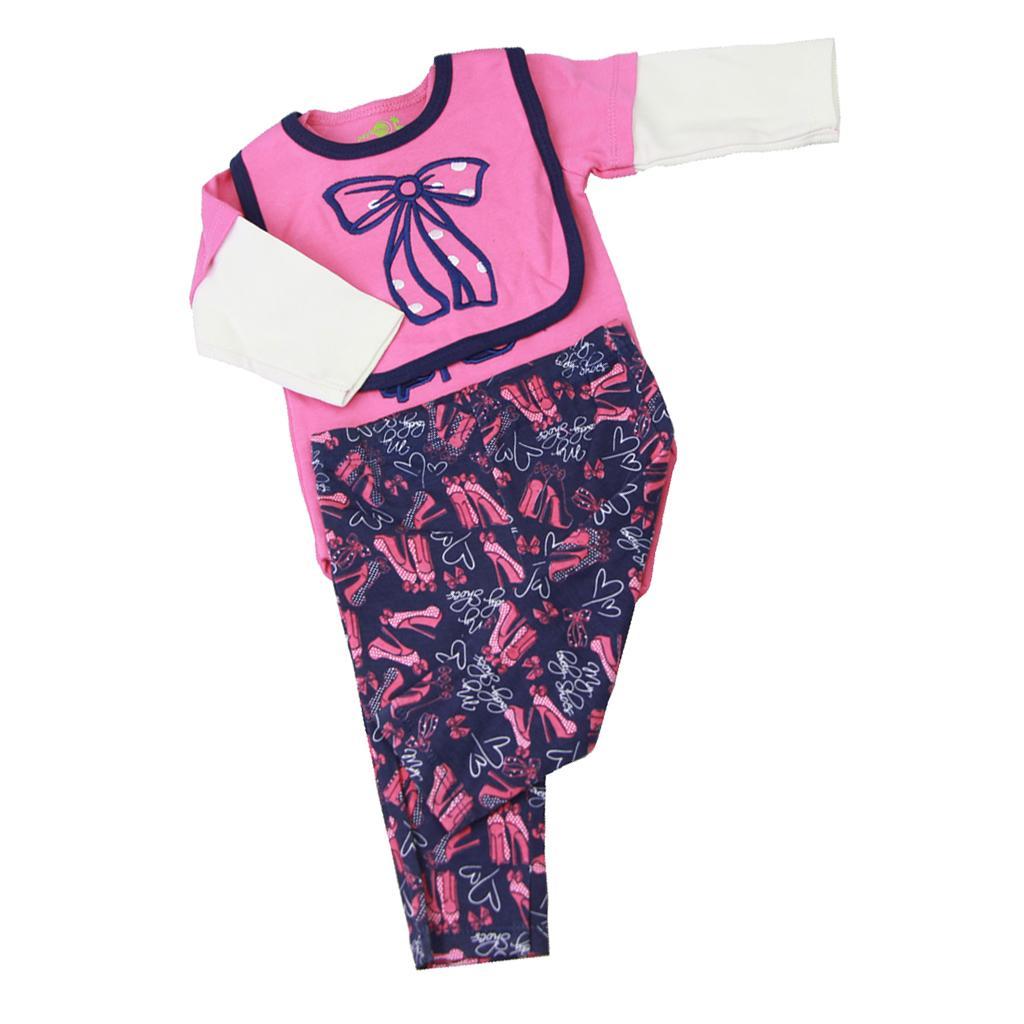 High-heels Romper Pants Bib Set for 22''-23'' Reborn Baby Girl Doll