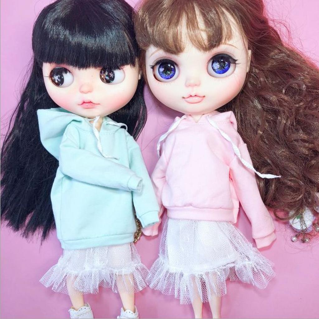 White Veil Skirt Clothes Outfit for 1/6 Blythe Doll Party Casual Outfit