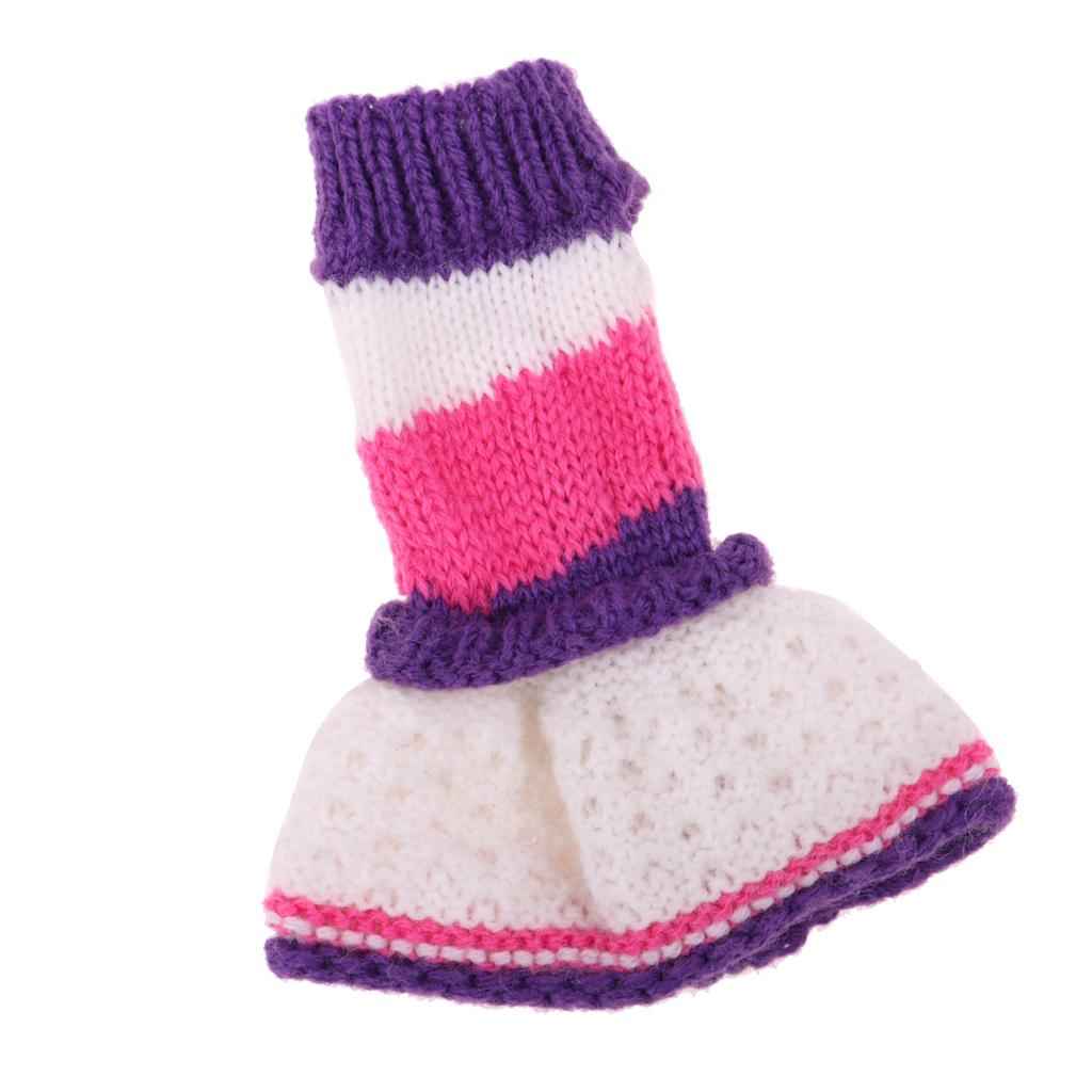 New Doll Clothes Striped Sweater Dress Knitted Woven  For 1/6 Doll Toy