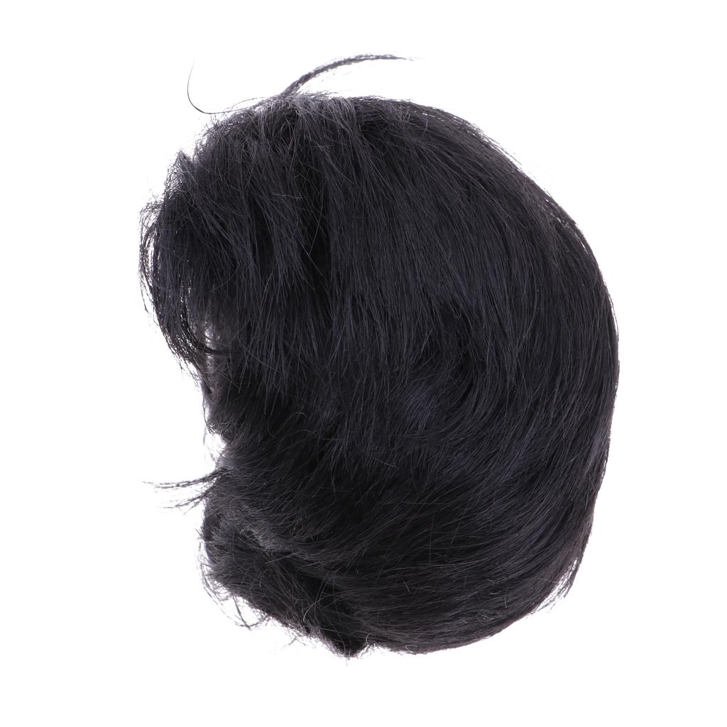 Fashion BJD Doll Wigs Short Hair DIY Making for Uncle Doll Accs Black