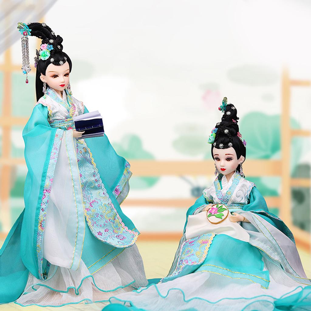 14inch Chinese Ancient Doll 14 Joints Moveable Chinese Poetess Doll Kids Toy