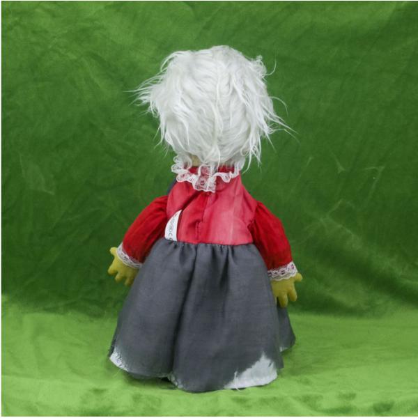 30cm Electric Scary Old Woman Doll Halloween Decor Ornaments