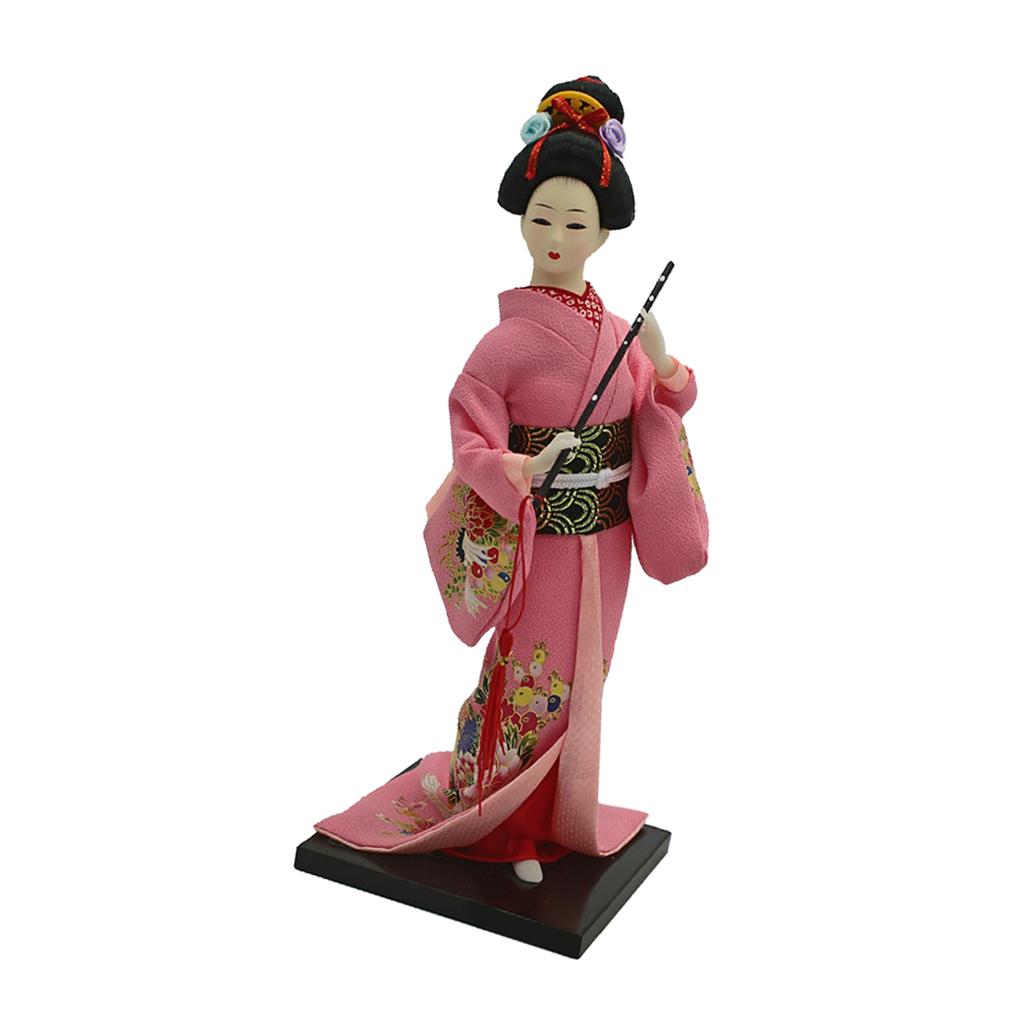 30cm Tall Japanese Vintage Kimono Asian Girl Model Geisha Doll Figurine B
