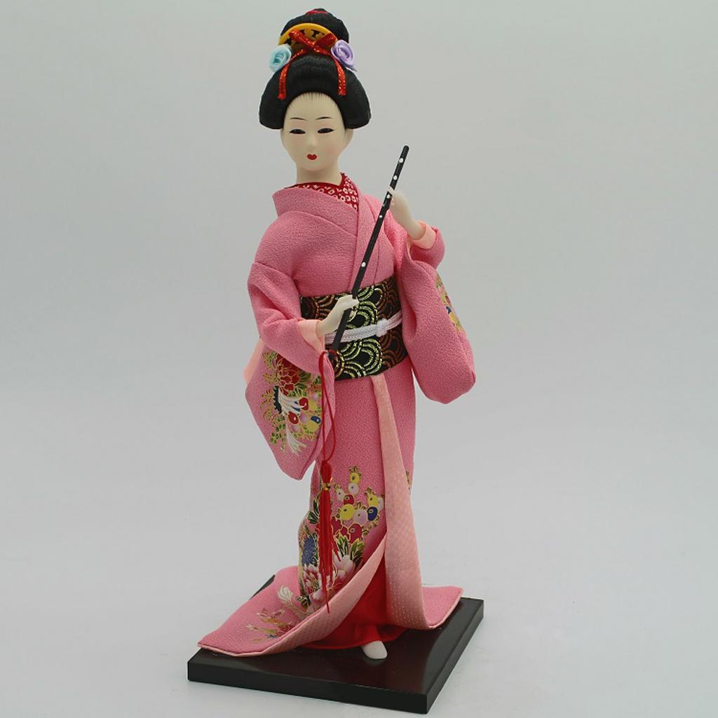 30cm Tall Japanese Vintage Kimono Asian Girl Model Geisha Doll Figurine B