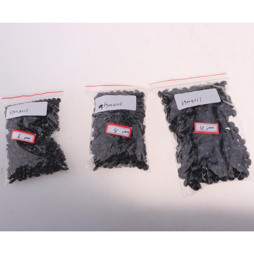 300 Pieces 8mm Plastic Safety Eyes for Teddy Bear Animals Doll Making DIY