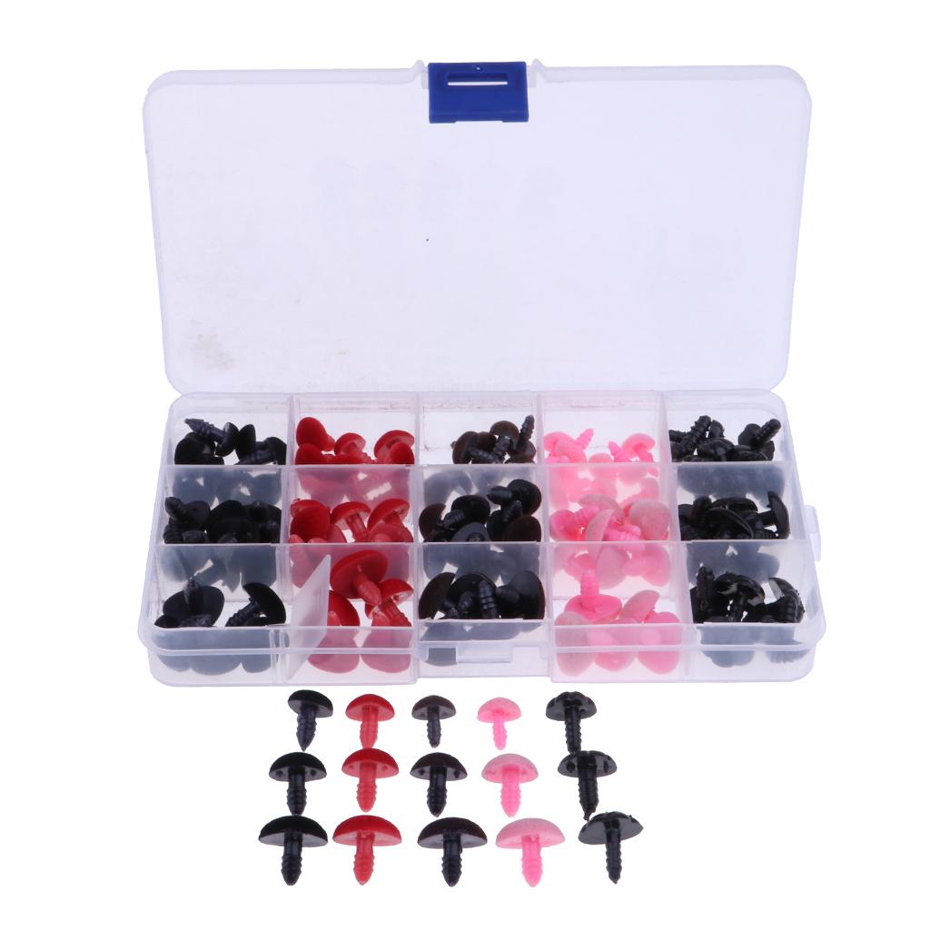 132 Pieces Plastic Safety Noses for Bear Animals Dolls Crafts DIY Making