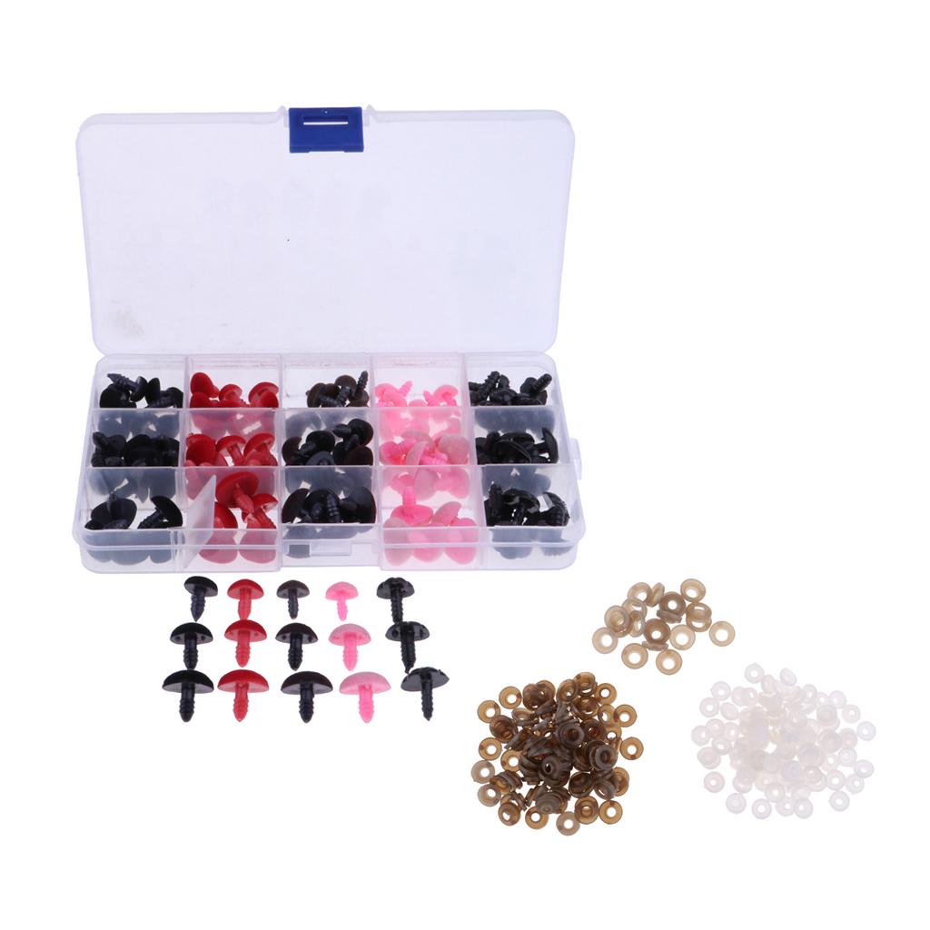 132 Pieces Plastic Safety Noses for Bear Animals Dolls Crafts DIY Making