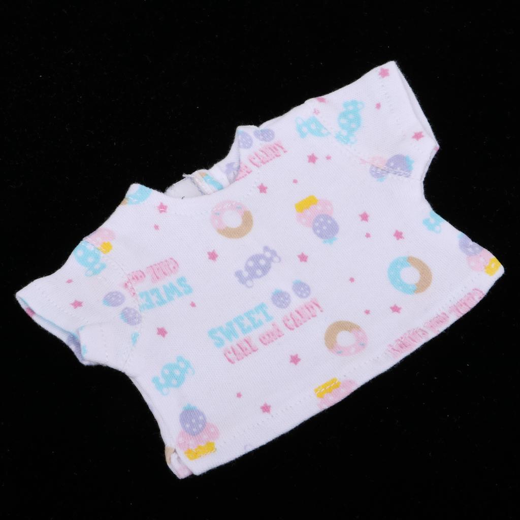 Short Sleeve Sweet Loungewear Clothes fr 1/6 BJD Ball Jointed Doll Accessory