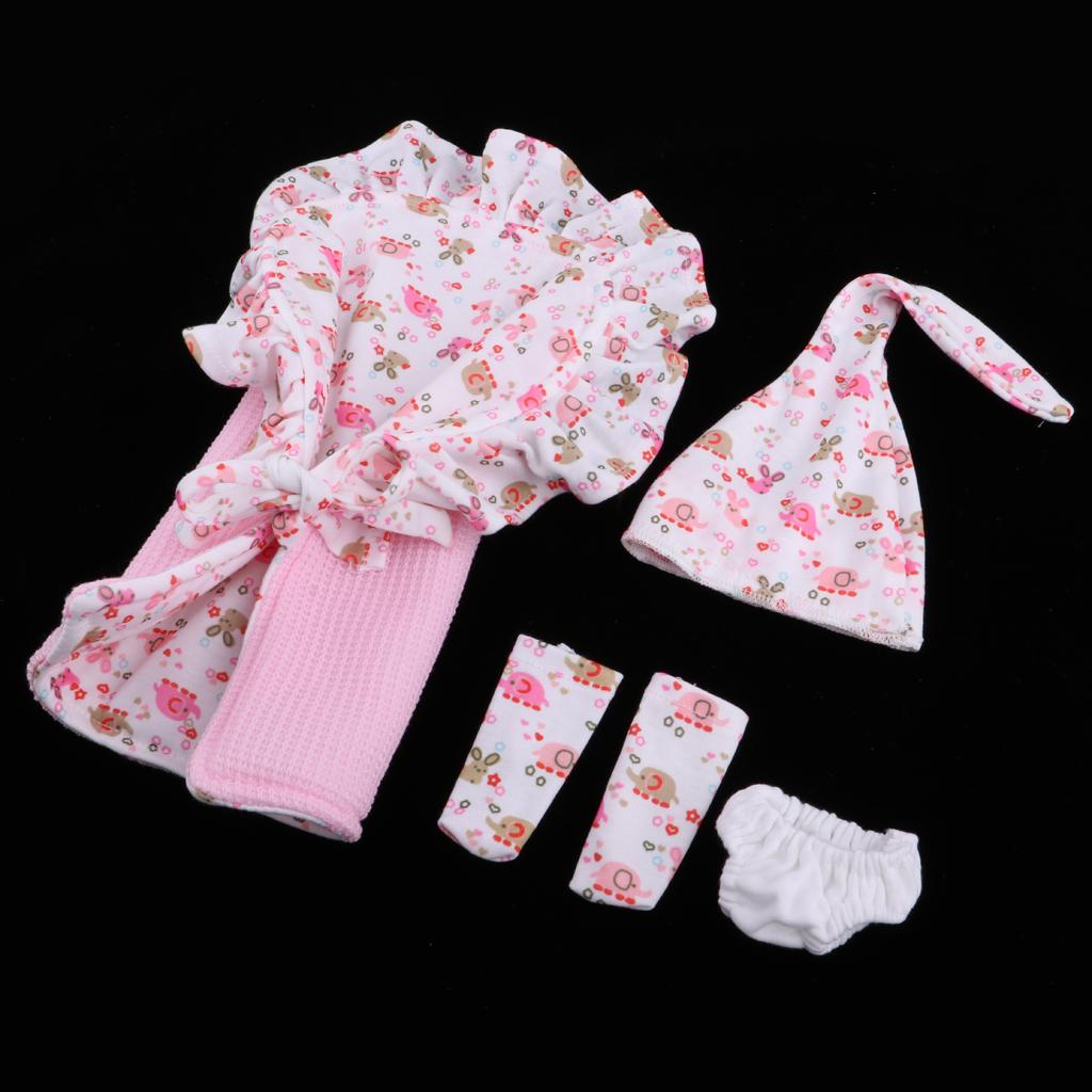 Cotton Hat Blanket Underpants Set for 26-28cm Newborn Baby Doll Clothes Accs
