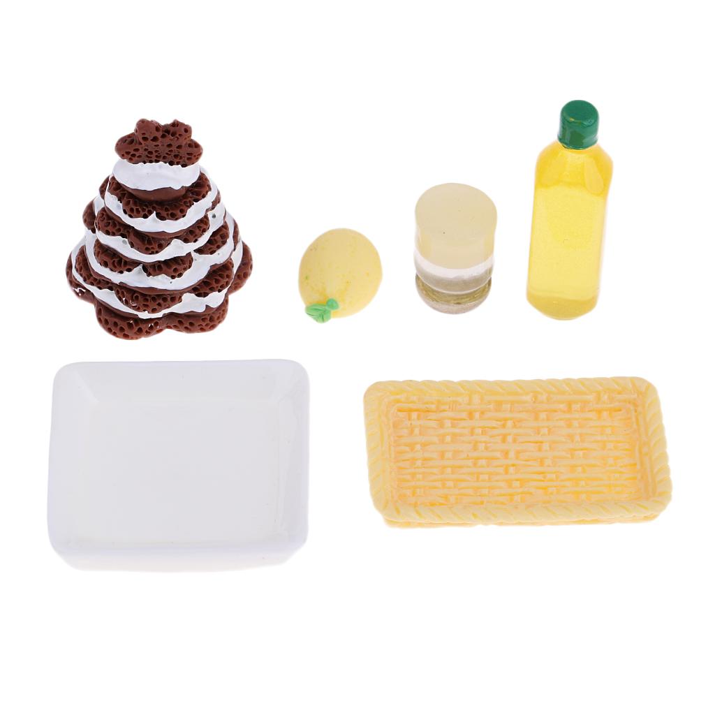 Kitchen Morning Food Resin Pinecone Cake Model Dollhouse Miniature 1/12