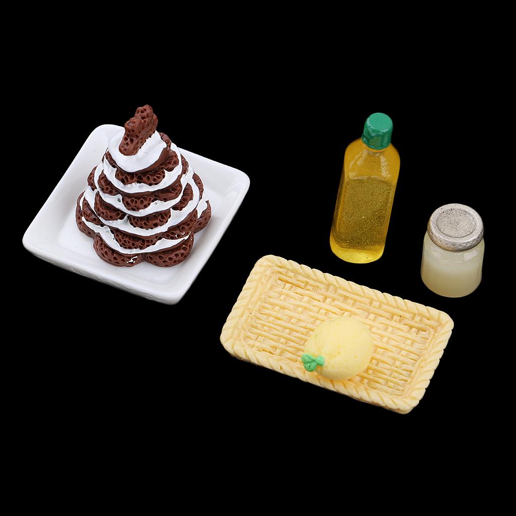 Kitchen Morning Food Resin Pinecone Cake Model Dollhouse Miniature 1/12