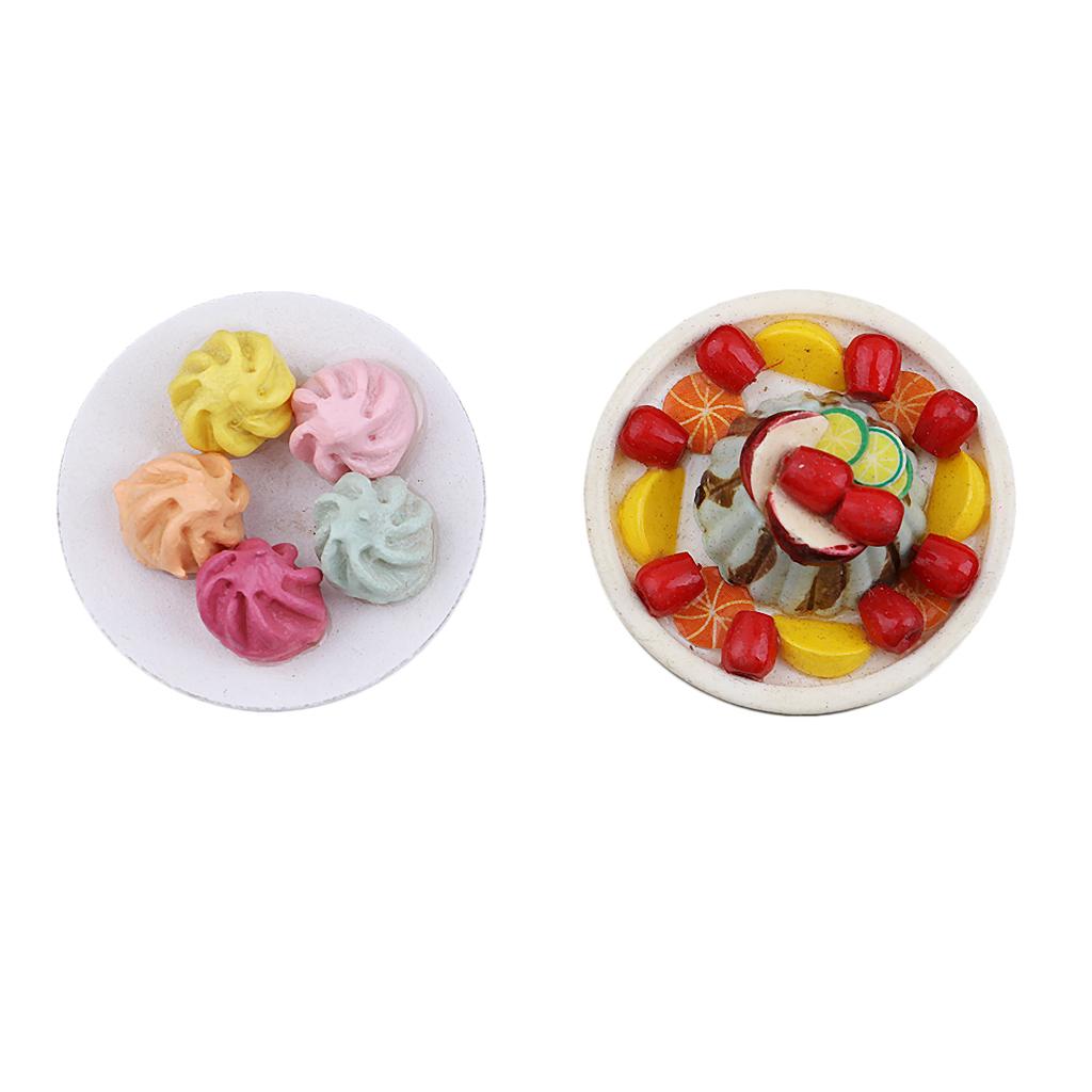 2pcs 1/12 Dollhouse Miniature Kitchen Food Set Vegetable Dumpling & Dessert