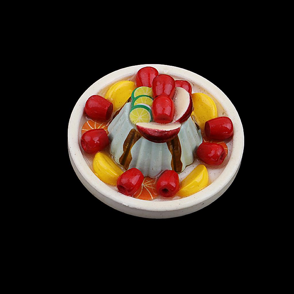 2pcs 1/12 Dollhouse Miniature Kitchen Food Set Vegetable Dumpling & Dessert