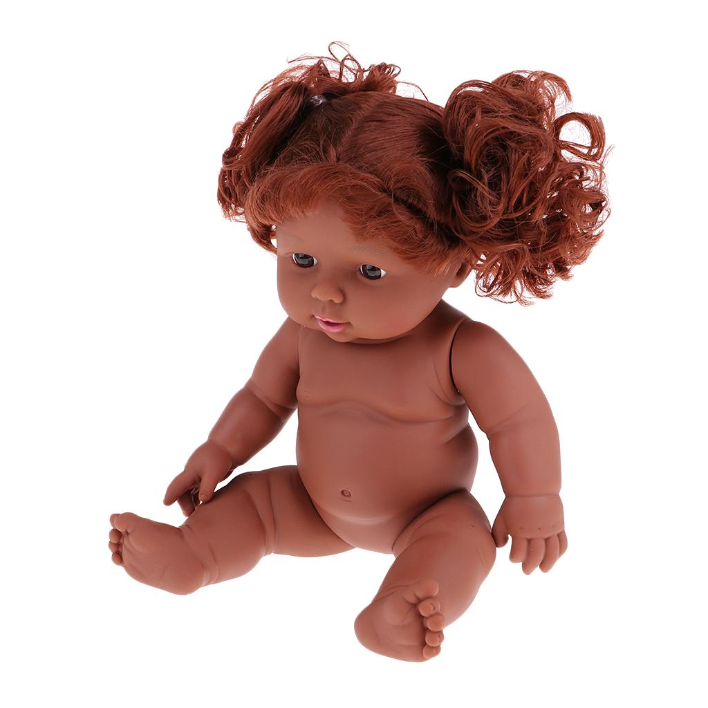 30cm Vinyl Lifelike Baby Doll African-American Doll Nude Baby Doll Model