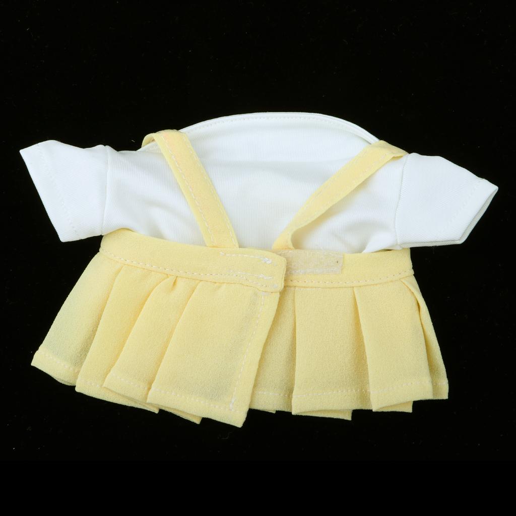 Adorable Clothes Uniform Outfit Set For 20cm Fashion Doll Accessories Yellow