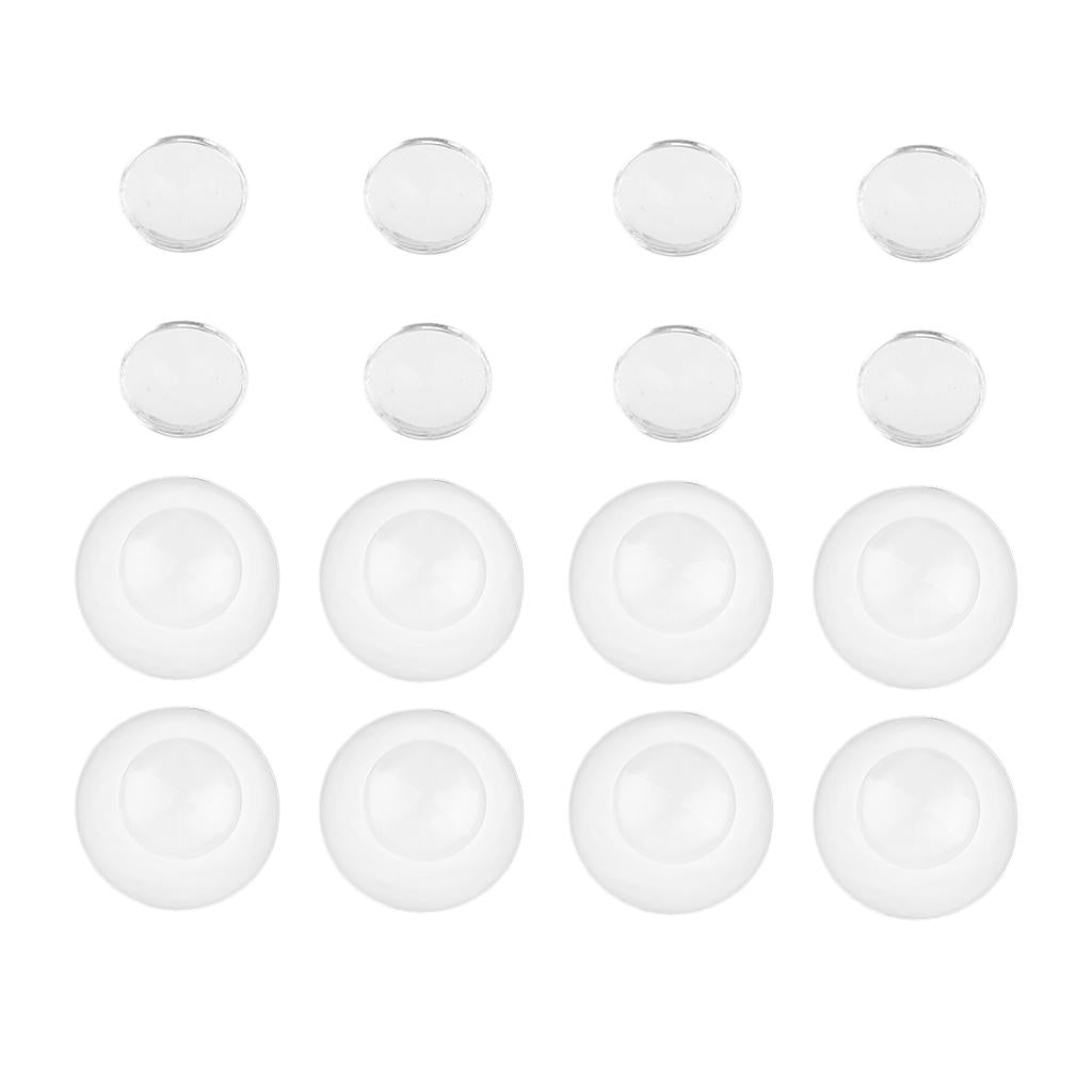 4 Pairs Acrylic Half Round Eyes Colorless Eyeballs For Doll Bear Toy Making