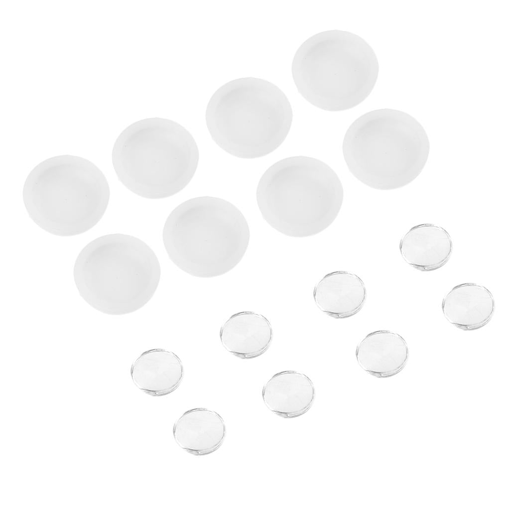 4 Pairs Acrylic Half Round Eyes Colorless Eyeballs For Doll Bear Toy Making