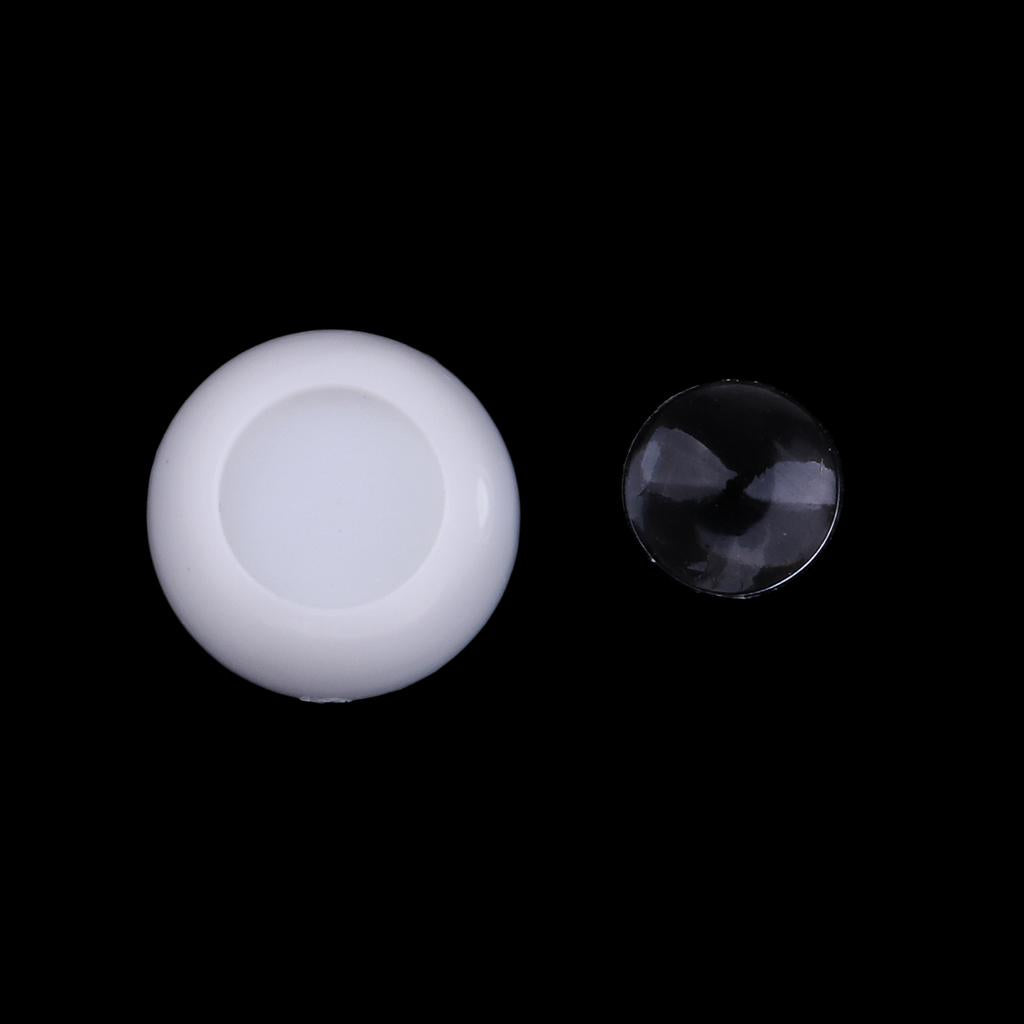 4 Pairs Acrylic Half Round Eyes Colorless Eyeballs For Doll Bear Toy Making