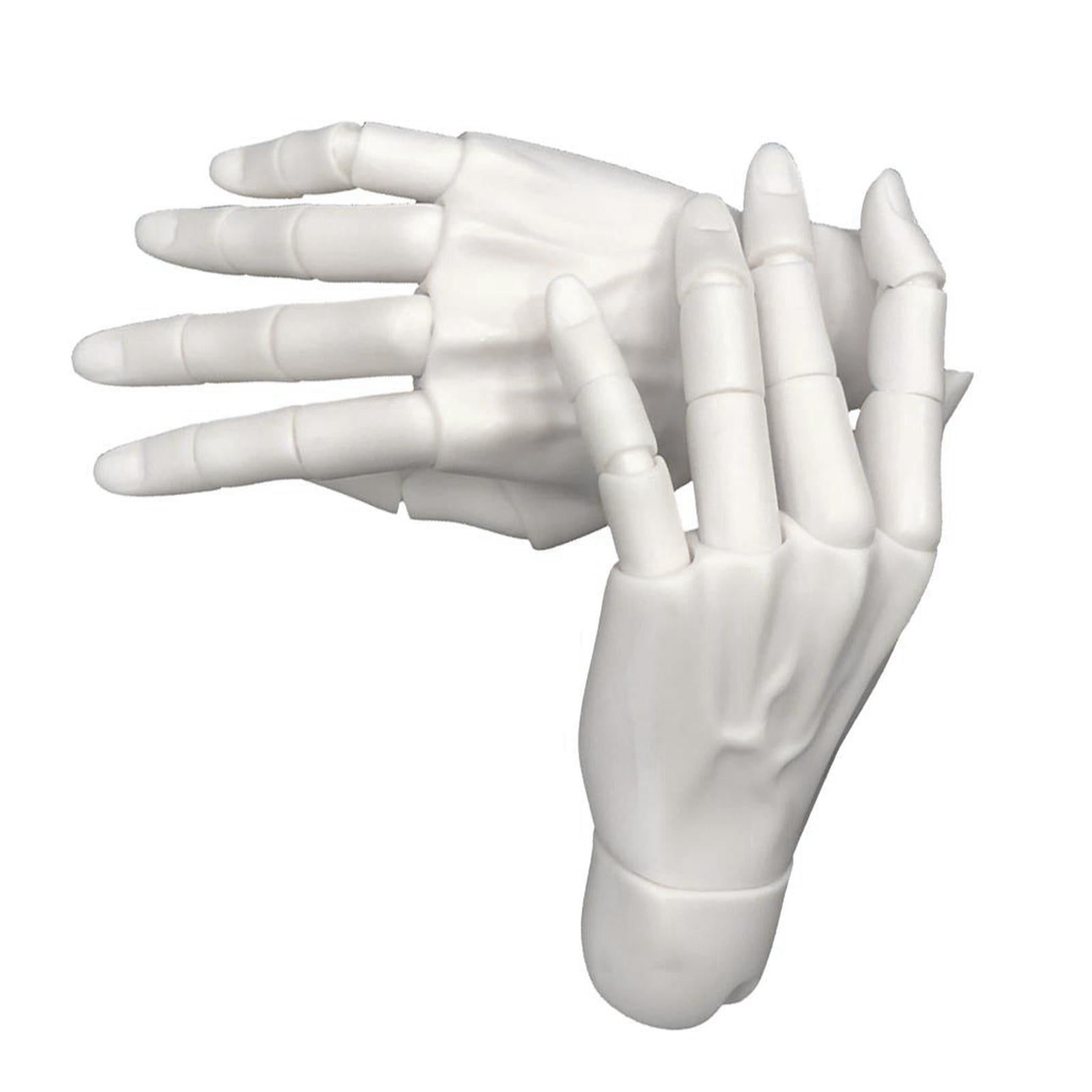 Flexible Jointed Hands Model For 1/3 BJD Male Doll Accessory White Skin Tone