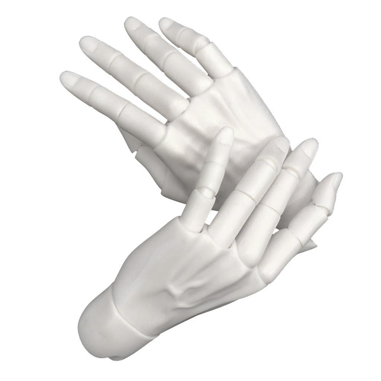 Flexible Jointed Hands Model For 1/3 BJD Male Doll Accessory White Skin Tone
