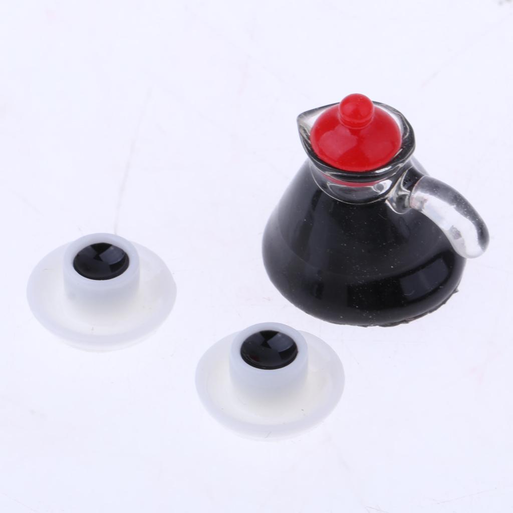 1/12 Dollhouse Miniature Decor Coffee Maker & Pot Cups Set Drink Accessories