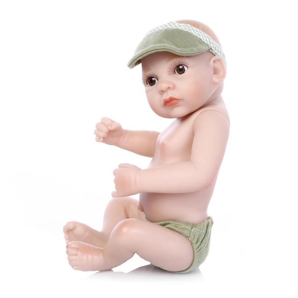 27cm Lifelike Vinyl Boy Baby Doll Costumed Newborn Girl Kid Learning Toy #2