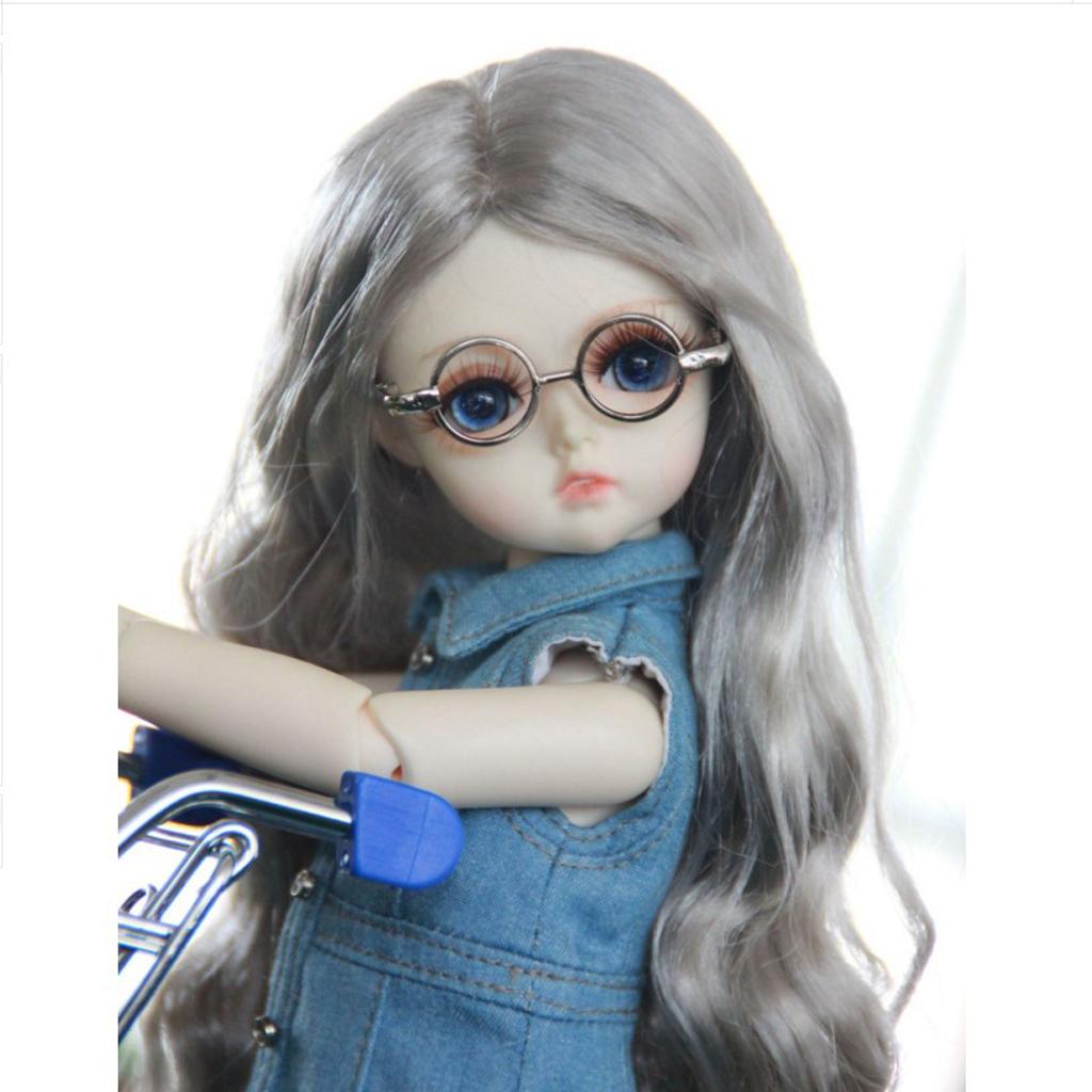 Lovely Doll Clothes Sleeveless Denim Dress for 1/6 BJD Doll Clothing Accs