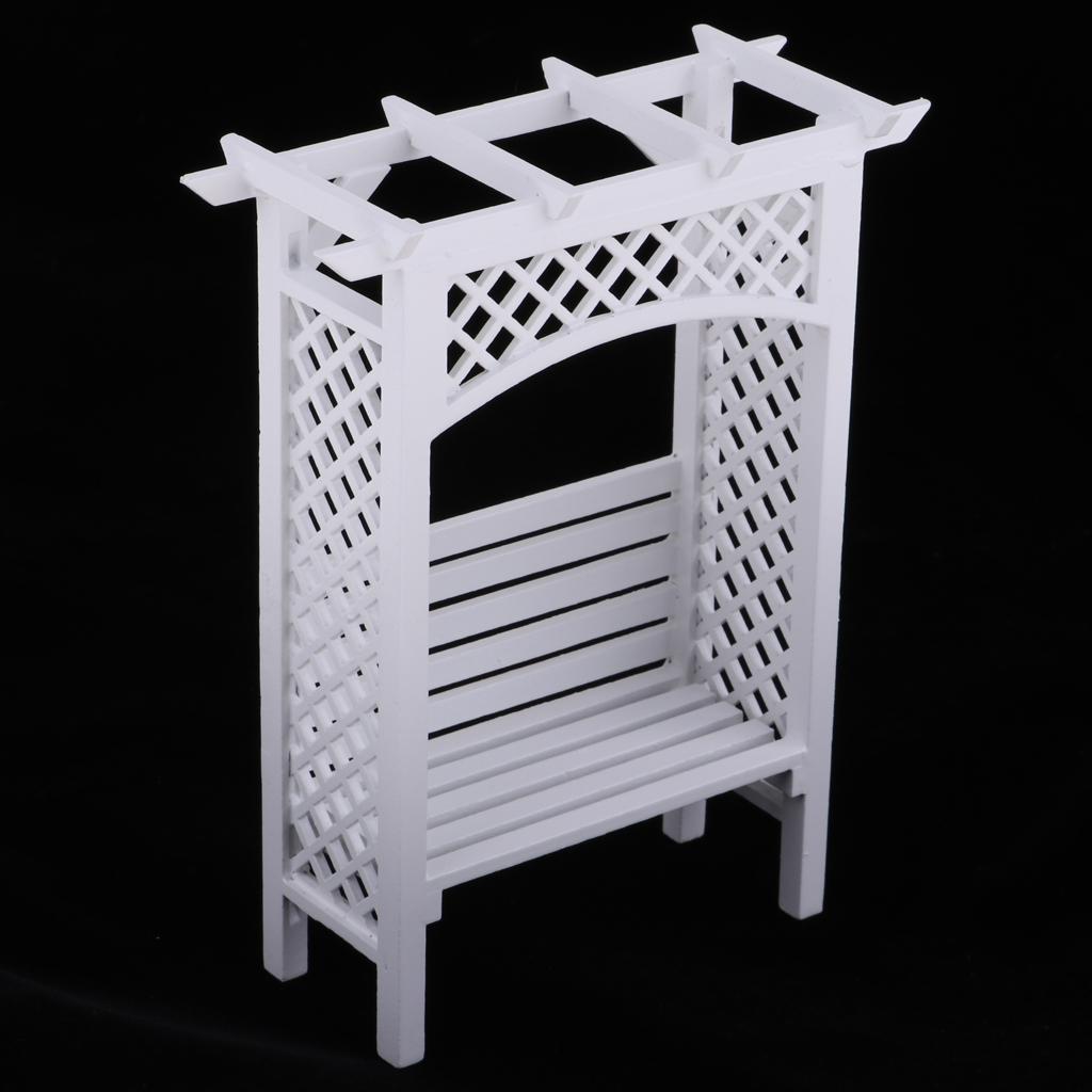 1/12Dollhouse Miniature Wooden Flower Storage Rack Display Shelf Stand White