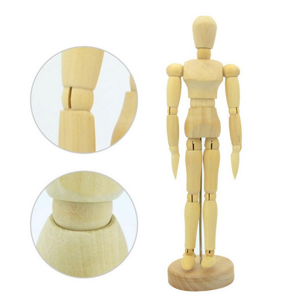 Wooden Figure Doll 8 inch Manikin Mannequin Human Artist Draw Model Unisex