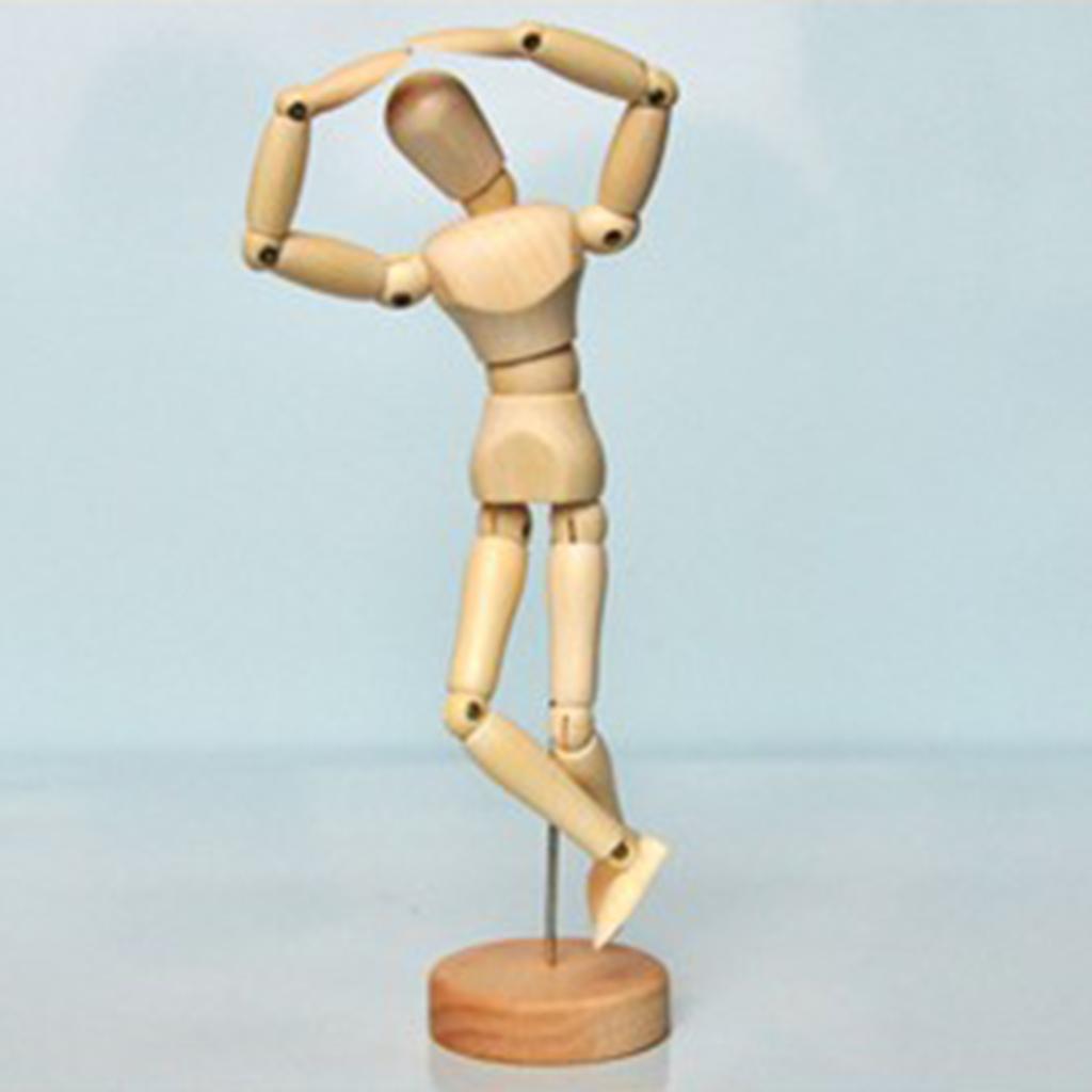 Wooden Figure Doll 8 inch Manikin Mannequin Human Artist Draw Model Unisex